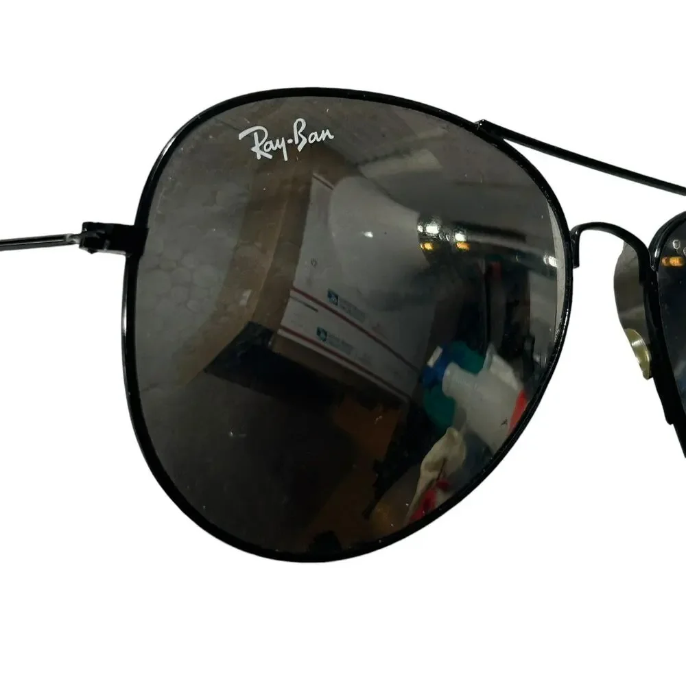 Ray-Ban RB3025 Aviator Large Metal 62-14-135 Black Sunglasses